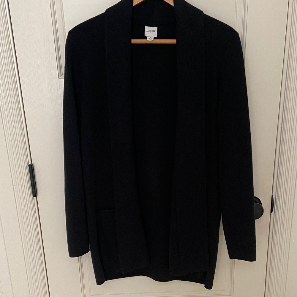 EUC J Crew Factory Buttonless Sweater/Boyfriend Blazer with Pockets